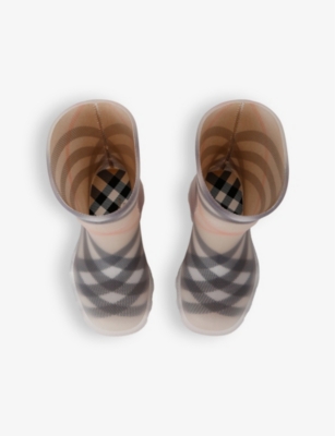 BURBERRY: Kids' Marsh check rubber boots 3-4 years