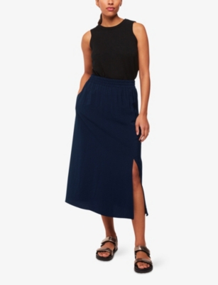 WHISTLES: Eva Relaxed-Fit Woven Midi Skirt