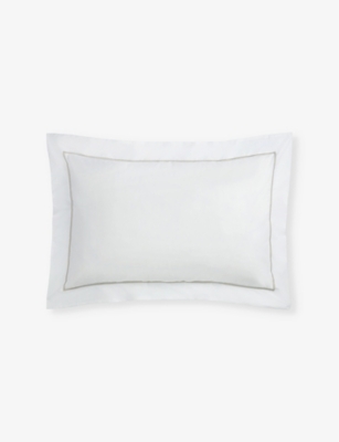 THE WHITE COMPANY: Savoy large-square cotton Oxford pillow case 65cm x 65cm