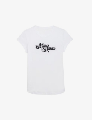 ZADIG&VOLTAIRE: Woop slogan-print short-sleeve cotton-blend T-shirt
