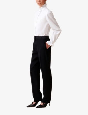Claudie Pierlot Tailored Trousers In Noir / Gris