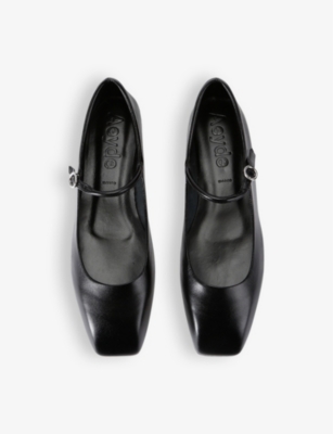 Aeyde Uma Nappa Leather Ballet Flats In Black