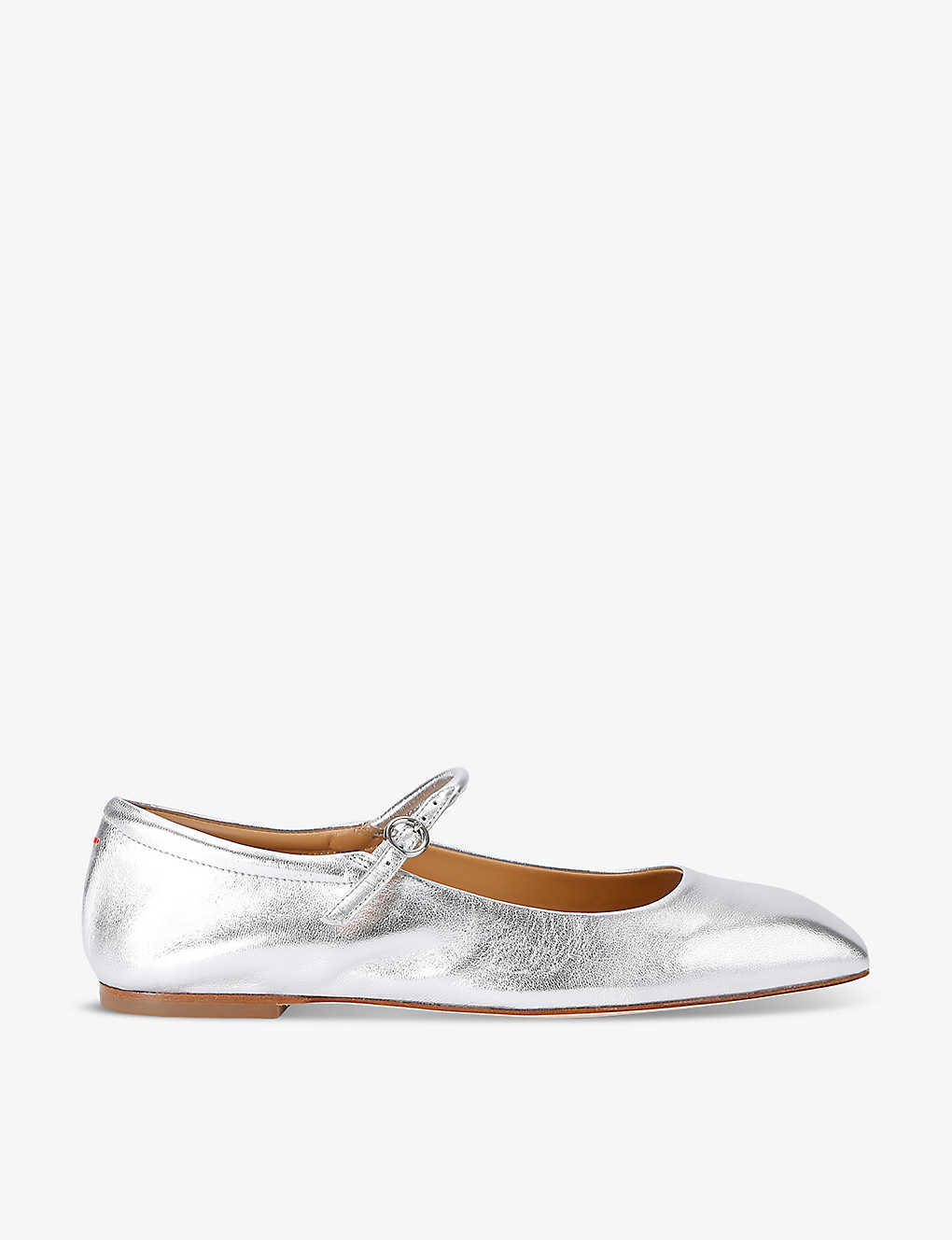Aeyde Womens Silver Uma Square-toe Leather Pumps In Gray