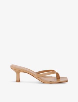 AEYDE: Wilma square-toe leather heeled mules
