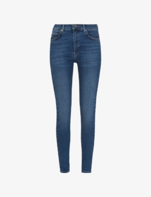 Whistles Womens Sculptured Skinny-leg High-rise Stretch-denim Jeans In Multi