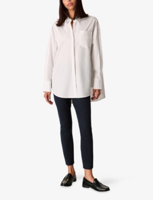 WHISTLES: Super Stretch Skinny-Fit Stretch-Cotton Trousers