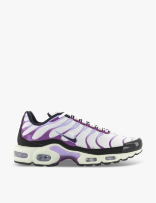 Nike Mens White Black Viotech Lila Air Max Plus Brand-embroidered Woven Low-top Trainers In Multi