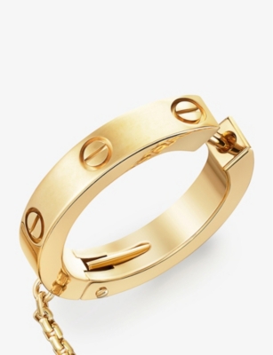 CARTIER: LOVE 18ct yellow-gold and 0.34 brilliant-cut diamond hoop earring