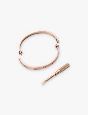 CARTIER: LOVE Classic Brushed 18ct Rose-Gold Bracelet