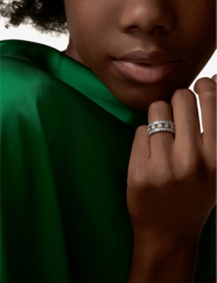 CARTIER: Broderie de Cartier 18ct white-gold and 2.43ct brilliant-cut diamond ring