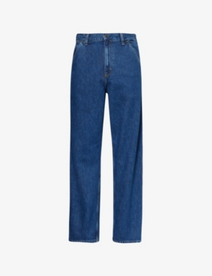 Carhartt Wip Mens Blue Single-knee Relaxed-fit Jeans