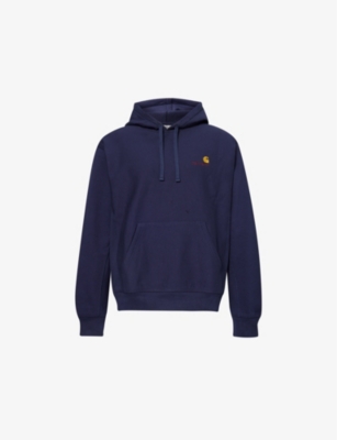 CARHARTT WIP: Car logo-embroidered relaxed-fit cotton-blend hoody