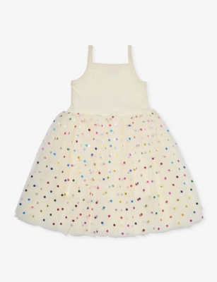 BOB & BLOSSOM: Polka-dot-print tutu cotton-blend dress 1-8 years