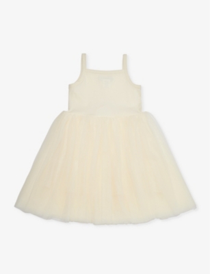 BOB & BLOSSOM: Tutu-skirt square-neck cotton-blend dress 1-8 years