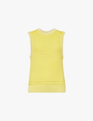 3.1 PHILLIP LIM: Relaxed-fit sleeveless knitted jumper