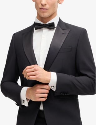 BOSS: Branded square metal cufflinks