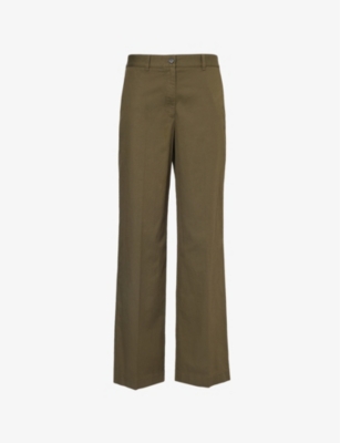 THEORY: Cropped-fit slip-pocket stretch-cotton trousers