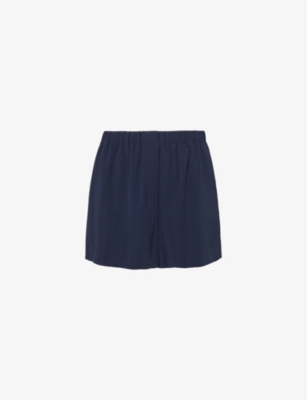 THEORY: Stripe-weave regular-fit woven shorts