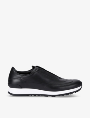 John Lobb Stylish Sneakers With Contrast Sole And Pull Tab In Black