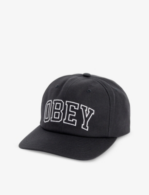 OBEY: Embroidered canvas baseball cap