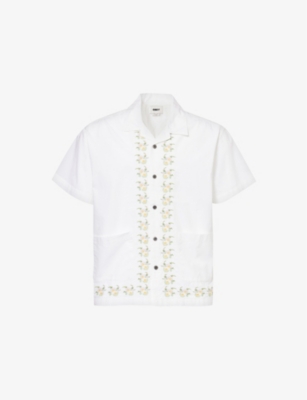 Shop Obey Men's White Tres Woven Shirt