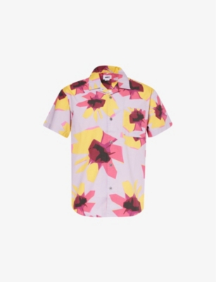 OBEY: Eden floral-print regular-fit cotton-poplin shirt