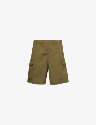 OBEY: Route brand-patch regular-fit cotton shorts