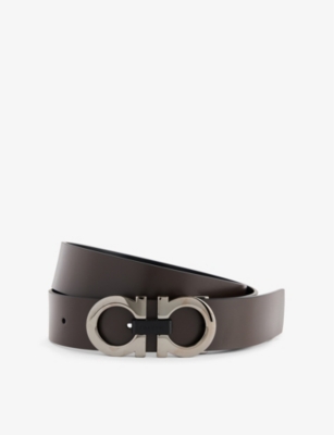 FERRAGAMO: Branded-buckle leather belt
