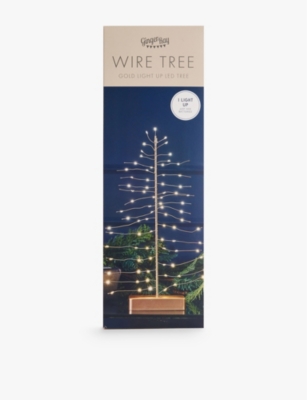 SELFRIDGES EDIT: Light-up wire metal Christmas tree 30cm