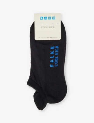 Falke Womens Black Cool Kick Recycled Polyester-blend Socks