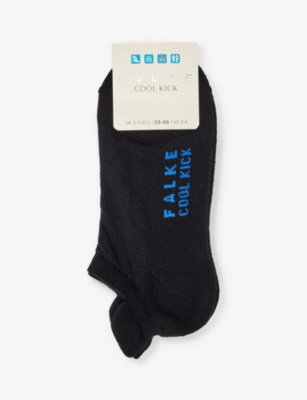 Falke Womens Black Cool Kick Recycled Polyester-blend Socks In Black