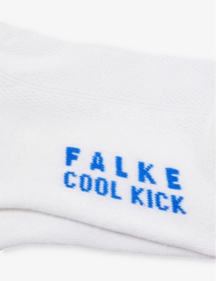 Falke Womens White Cool Kick Recycled Polyester-blend Socks In White