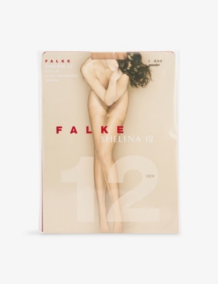 Falke Womens Shelina 12 Denier Woven-blend Stockings Powder In Powder