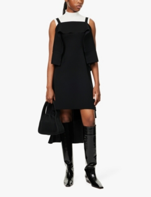 Shop Cfcl Womens  Milan Draped Knitted Midi Dress In Black