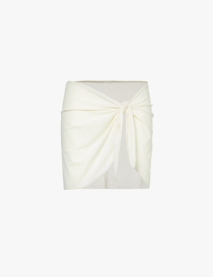 MONDAY SWIMWEAR: St Barth's semi-sheer stretch-recycled nylon skirt