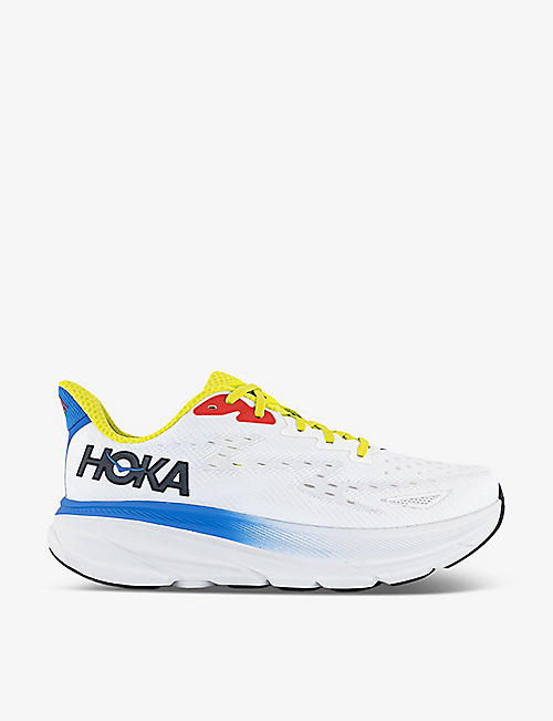 HOKA: Clifton 9 breathable polyester-blend low-top trainers