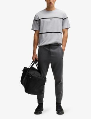 BOSS: Striped relaxed-fit cotton-jersey T-shirt