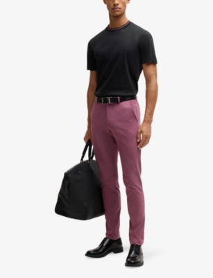 BOSS: Striped-trim slim-fit cotton-jersey T-shirt