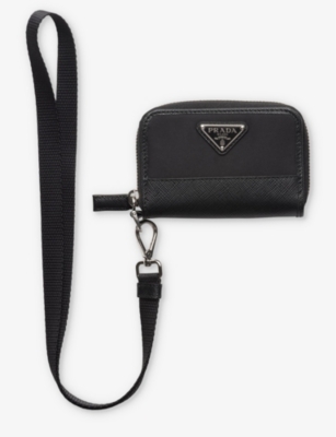 PRADA: Re-Nylon brand-plaque recycled-nylon and leather coin purse