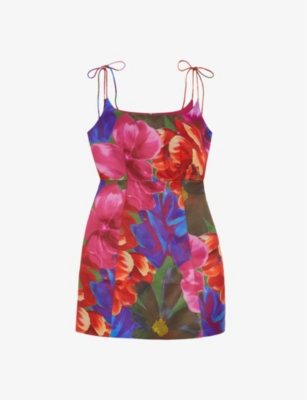 TED BAKER: Jyneen floral-print woven mini dress