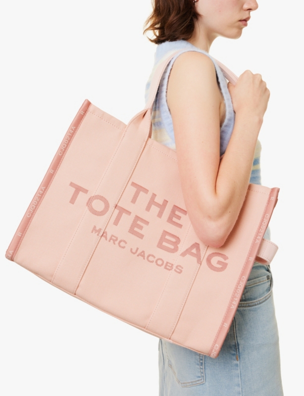 The Large Tote cotton-blend tote bag