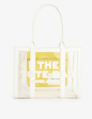 Marc Jacobs Womens White The Medium Tote Pvc Tote Bag In Yellow