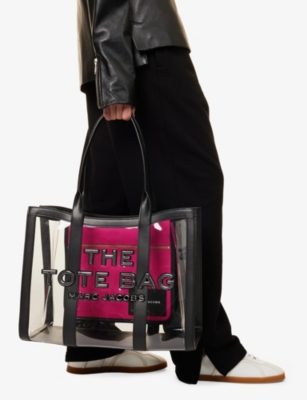Shop Marc Jacobs Women's Black The Large Tote Pvc Tote Bag