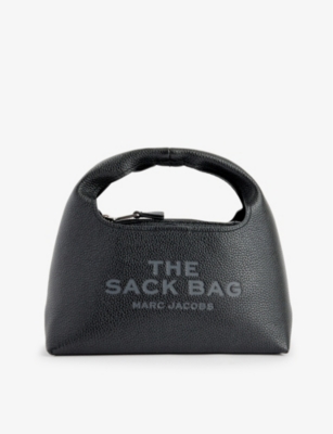 Shop Marc Jacobs Women's Total Black The Mini Sack Leather Top-handle Bag