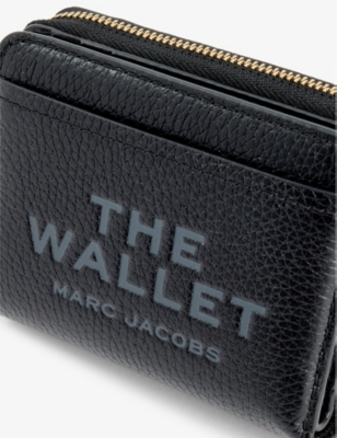 Shop Marc Jacobs Women's Black The Mini Compact Leather Wallet