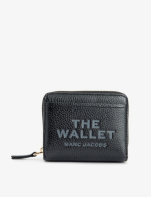 Shop Marc Jacobs Women's Black The Mini Compact Leather Wallet