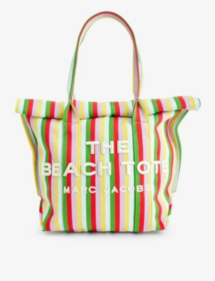 Shop Marc Jacobs The Beach Tote Cotton Tote Bag In Wisteria Multi