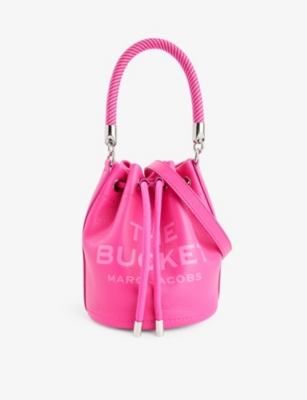 Shop Marc Jacobs Women's Hot Pink The Leather Bucket Bag