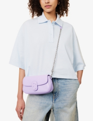 Shop Marc Jacobs The Small Leather Shoulder Bag In Wisteria