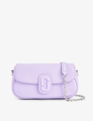 Shop Marc Jacobs The Small Leather Shoulder Bag In Wisteria